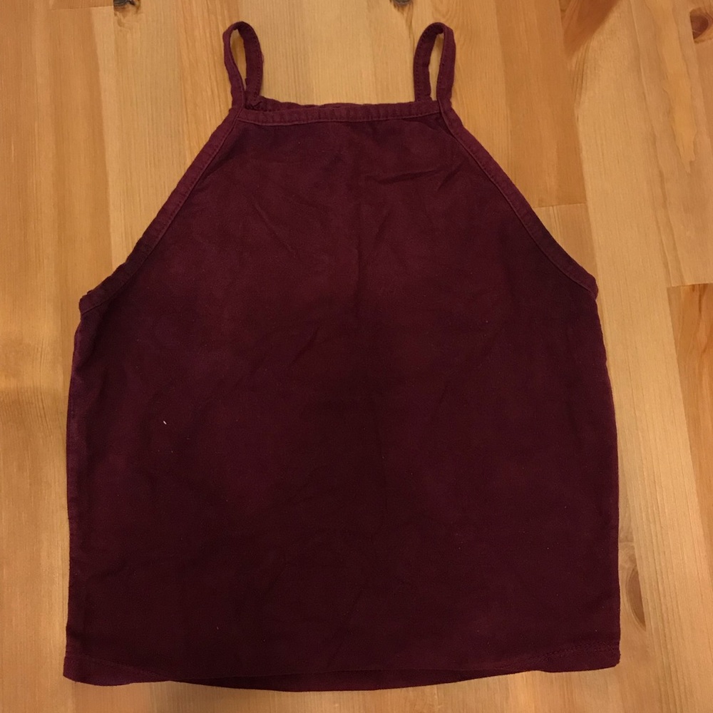 Maroon Halter Top